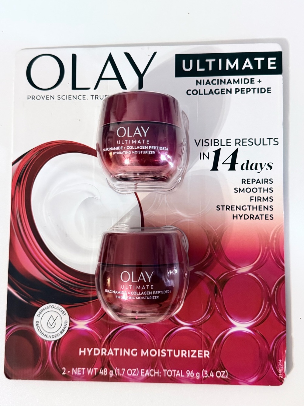 OLAY Ultimate niacinanide Collagen Peptide24 Hydrating Moisturizer 2-Pack